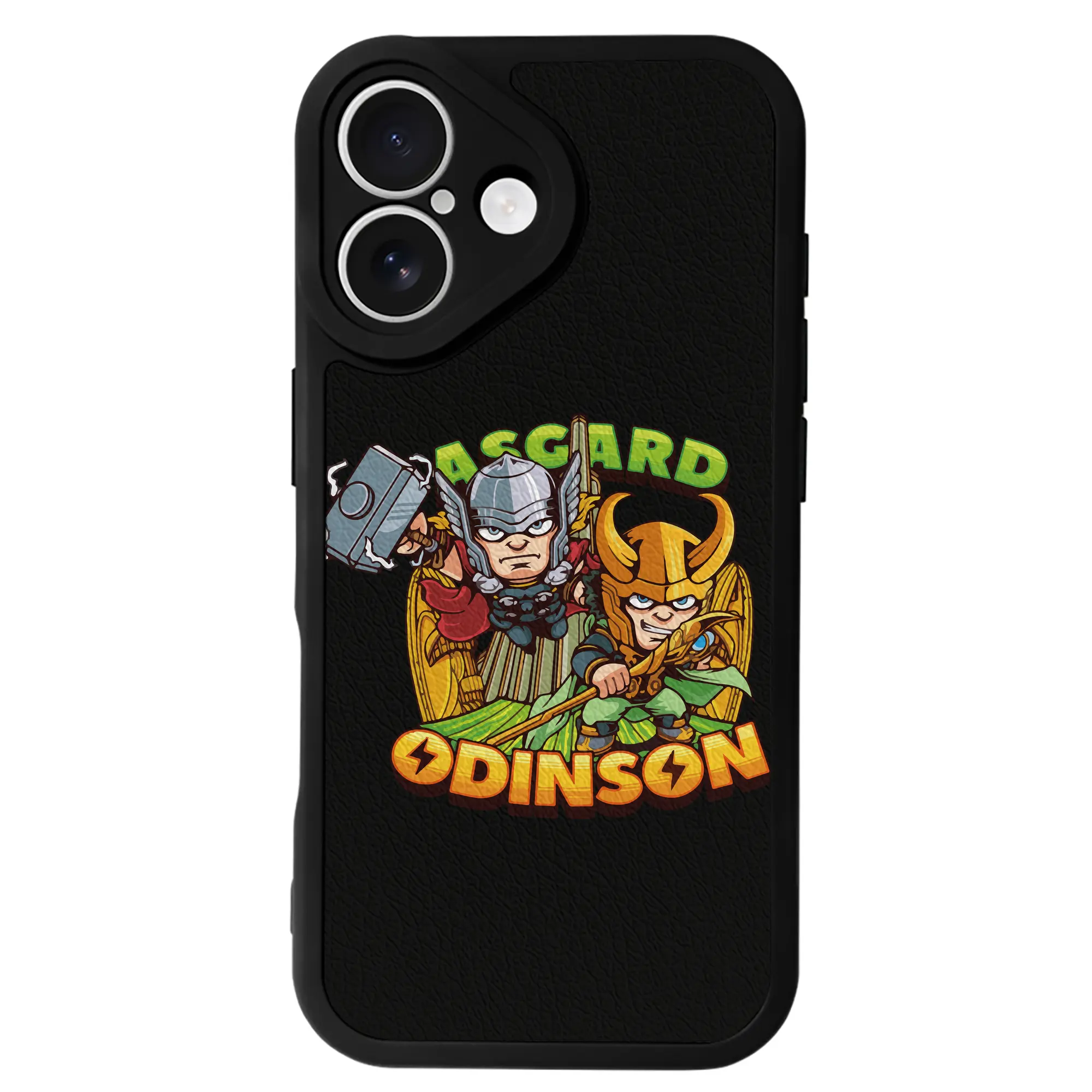 アベンジャーズ (Avenjāzu) グッズ マイティ・ソー（Thor） - IPhone 16シリーズ対応 ・ シリコンスマホケース ・ レザー調 ・ 高精度フィット ・ 耐衝撃 ・ ワイヤレス充電対応 ・ 精密カット